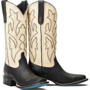 Stylish Black and Cream Over the Knee Boots BRAND NEW WITH TAGS NO BOX